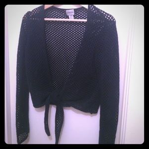 Chicos Black🖤 front tie cardigan